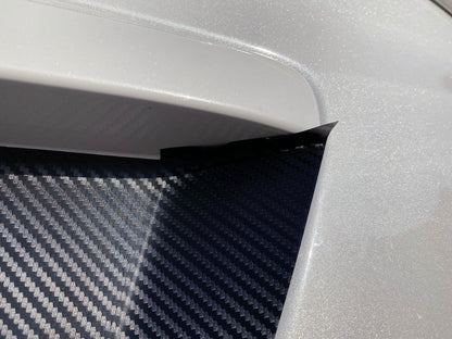 V1 3D Carbon License Plate Panel Black Out Overlays - 2015-2020 Subaru WRX / STI