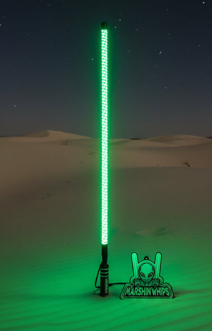 Marshin Whips V2 Black Out LED Whip | Single Stealth Off-Road Light