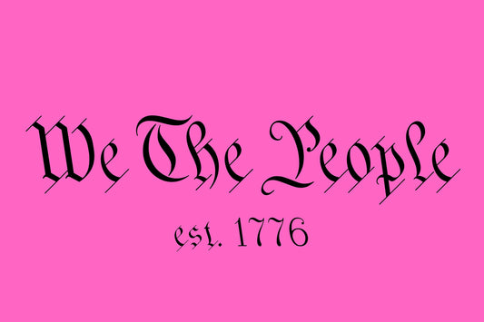 We The People Pink Flag USA 12x18 Grommet Whip Flag World's Most Durable Whip Flag